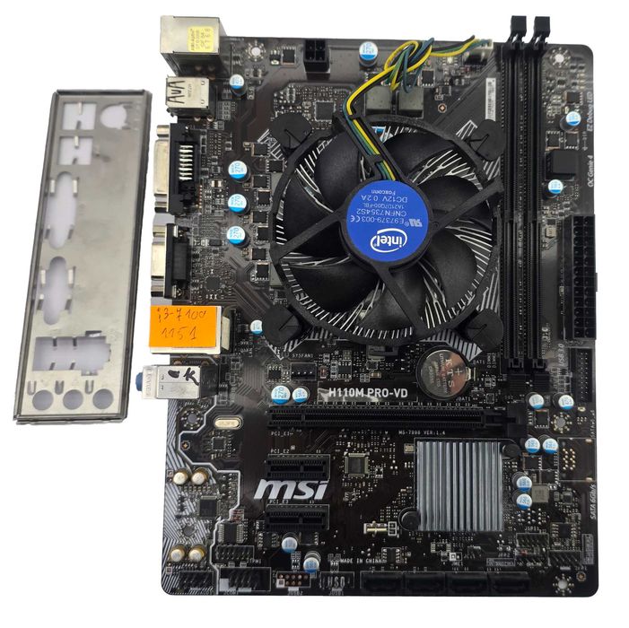 Zestaw Płyta MSI H110M PRO-VD mATX + Intel i3-7100 3,90GHz 2xDDR4 DVI