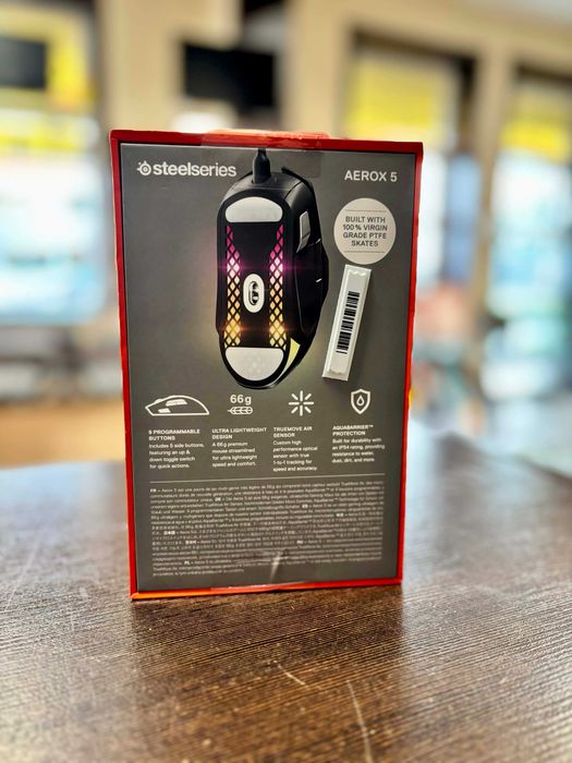 Mysz SteelSeries Aerox 5 USB RGB Gwarancja 11.02.2028 r.