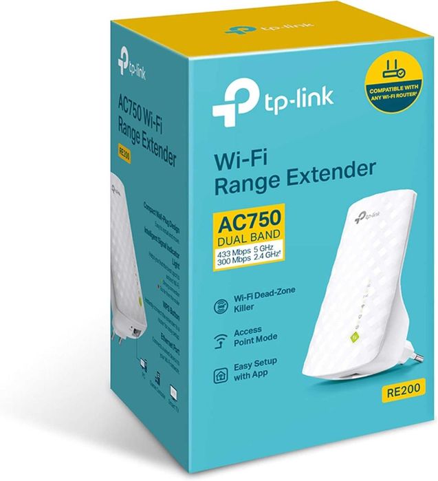 TP-Link RE200 AC750 Repetidor de rede WiFi extensor amplificador