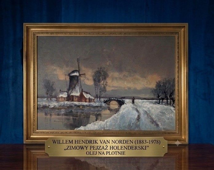Willem H. Van NORDEN 1883-1978- Mistrzowski Zimowy Pejzaż 
„Zimowy pejzaż holenderski”
Olej na płótnie
„Zimowy pejzaż holenderski”
Olej na płótnie