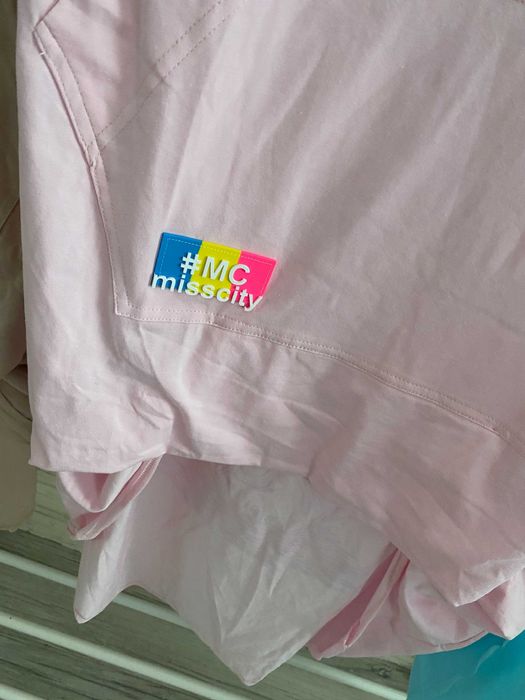 Miss City nowa bluza - tunika asymetryczna Myszka Miki puder