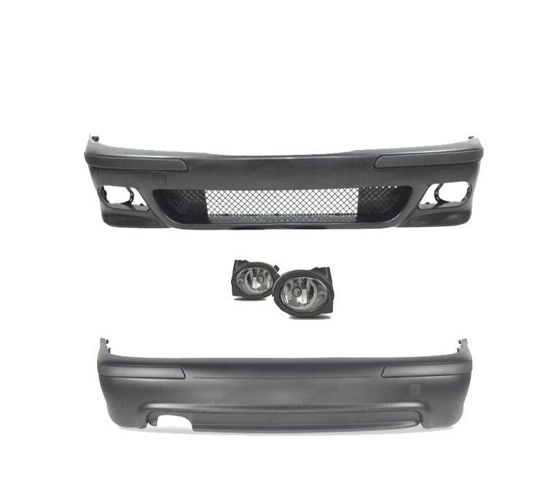 KIT CARROÇARIA BMW E39 LOOK M5 PARACHOQUES DIANTEIRO + TRASEIRO + FARÓIS DE NEBLINA