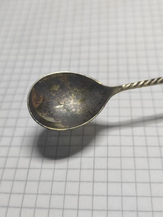 Ложка кофейная серебряная. Срібло 875.