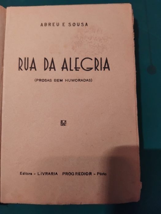 Livro “Rua da Alegria”