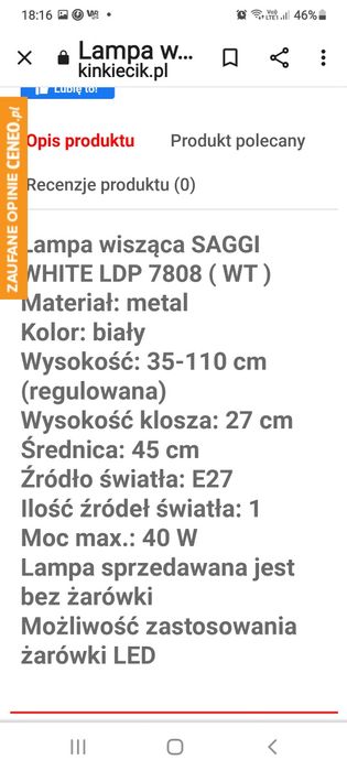 Lampy 4 białe loft industrial metalowe