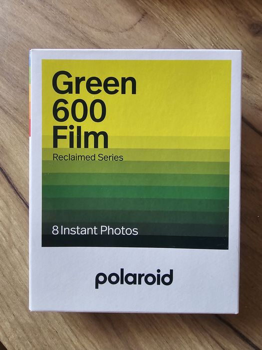 Polaroid 600 Reclaimed Green film nowy z lodówki unikat