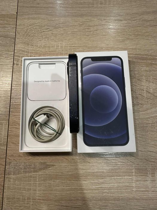 Apple iPhone 12 128 GB Czarny | Bateria 100% | Komplet | Stan BDB