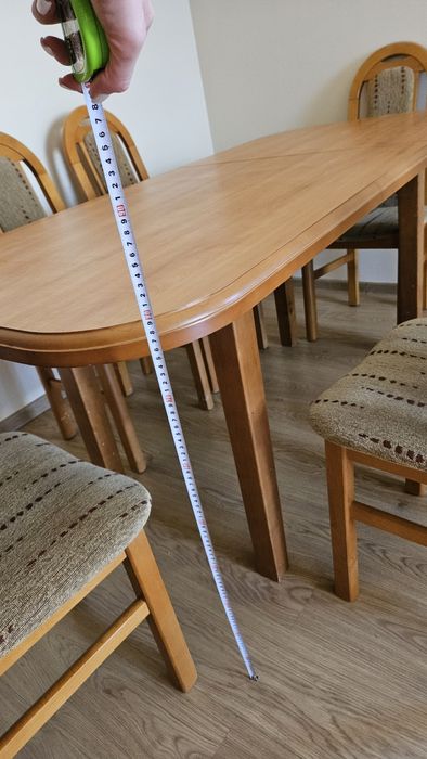 Stół drewniany do jadalni + 6 krzeseł