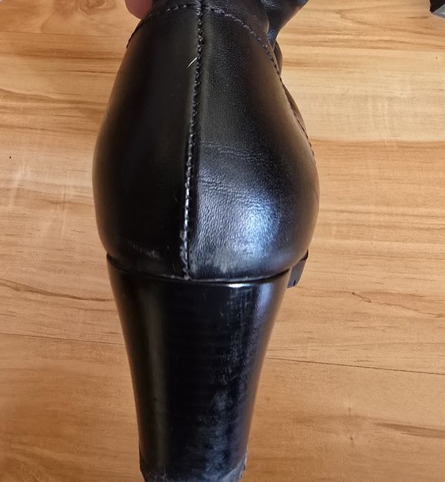 Buty botki skóra krakuski czarne rozmiar 39
