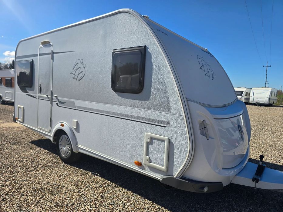 KNAUS 450 KLIMATYZACJA mover namiot 1 właściciel dostawa hobby fendt  KNAUS 450 klima mover namiot hobby 460 ufe przyczepa kempingowa
