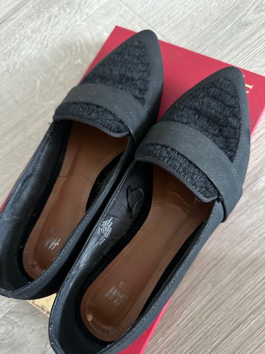 Тканеві балетки H&M зі штучним хутром