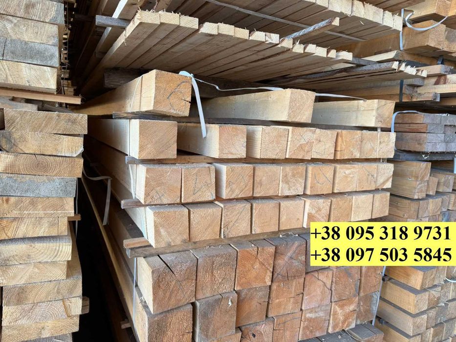Брус сухий хвойний, пиломатеріали