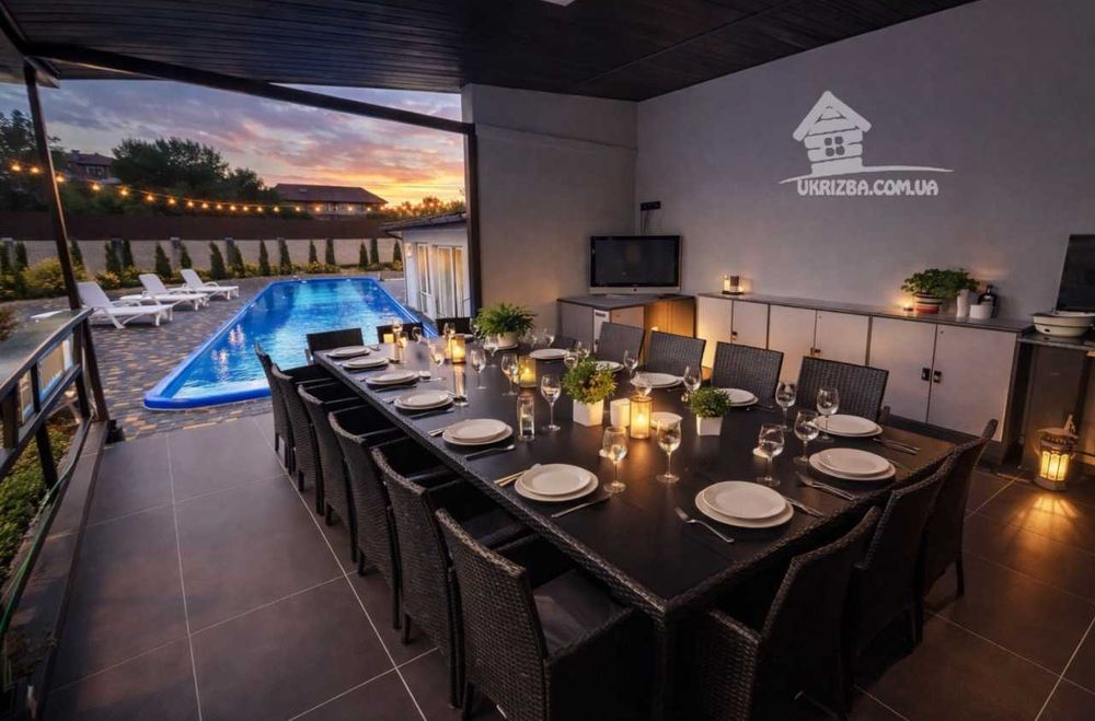 Дом 250 кв. Большой бассейн с подогревом, сауна, бильярд, генератор