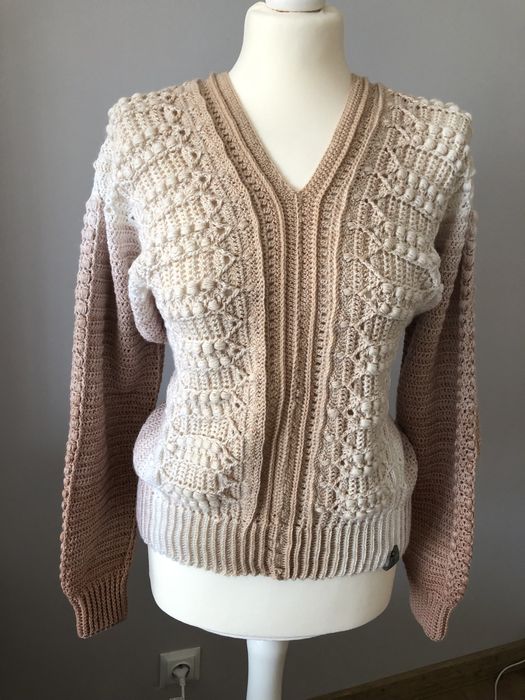 Sweter bluzka ombre na szydełku