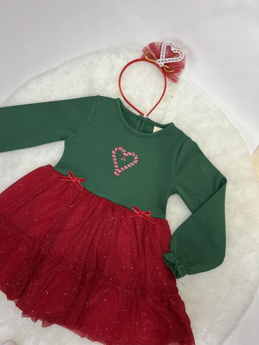 Утеплена новорічна сукня для дівчинки (98/104)