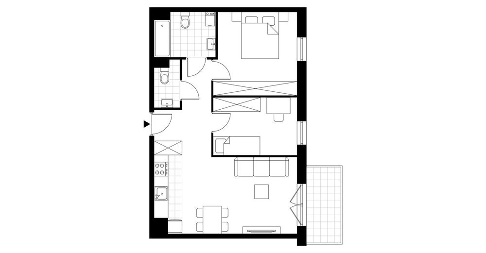 3-pokojowe mieszkanie 56m2 + balkon