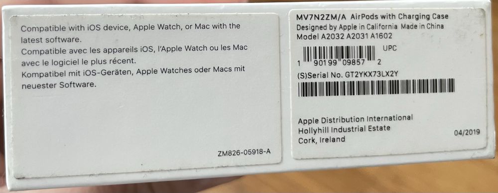 AirPods 2 model A2032 A2031 A1602