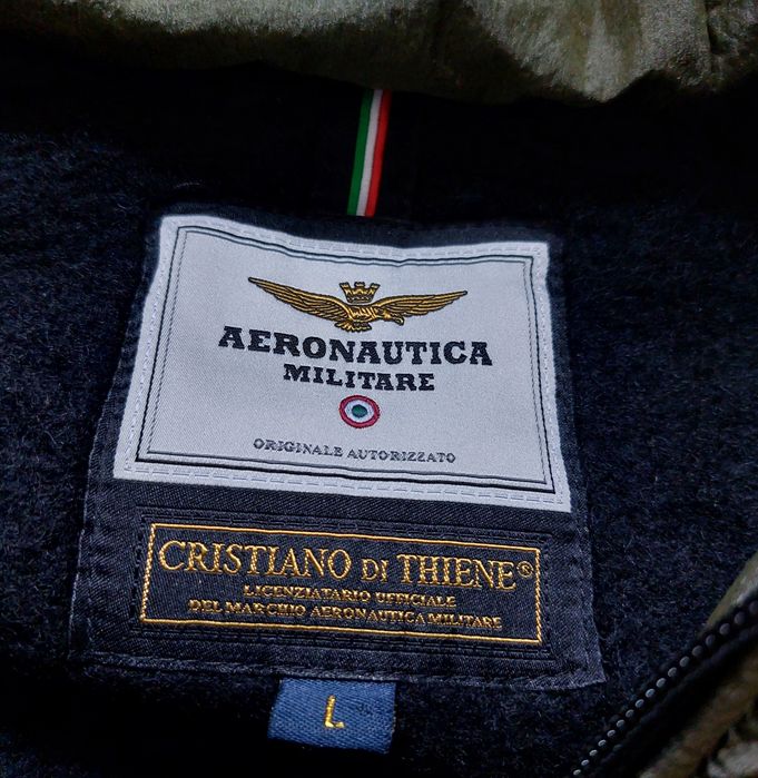 Aeronautica militare nowa kurtka zimowa hybryda wełna r. L