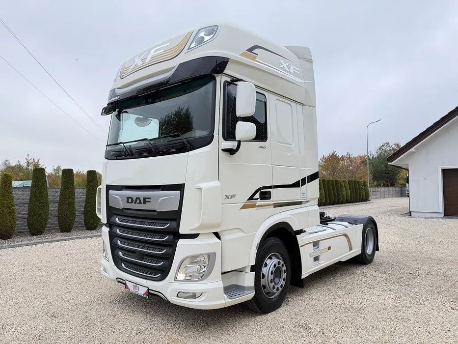 DAF XF 480 FT / STANDARD / SUPER SPACE CAB / KLIMA STACJONARNA / 21-22R./ RETARDER / SALON POLSKA / DOPOSAŻONY / STAN JAK NOWY / MAŁY PRZEB./  Opony 90% / Bezwypadkowy / Stan Fabryczny