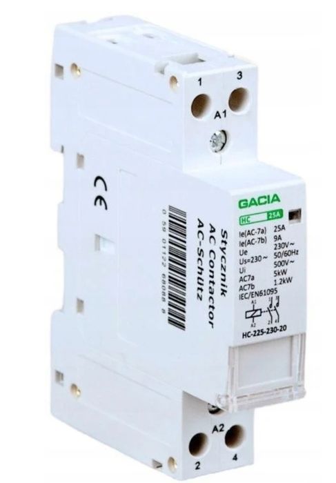 Stycznik modułowy GACIA 25A HC-25A 2-torowy