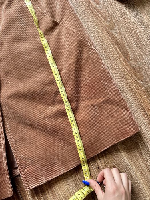 Prążkowany płaszcz vintage Ad-Szar brązowy