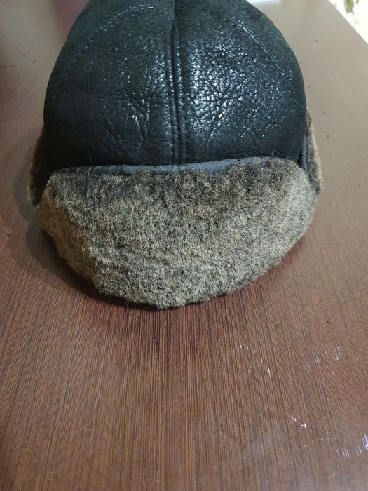 Мужская шапка ушанка натуральная овчина.