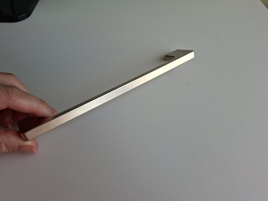 Uchwyt meblowy stal szczotkowana podwójny rozstaw 192 mm i 160 mm