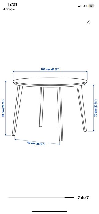 Mesa Ikea nova madeira preta