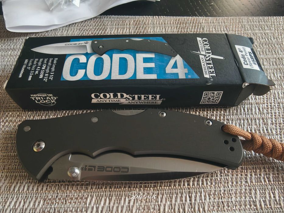 Nóż składany Cold Steel Code 4 Spear Point S35VN