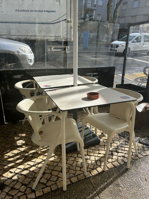 Conjunto 6 mesas + 24 cadeiras de esplanada pepsi
