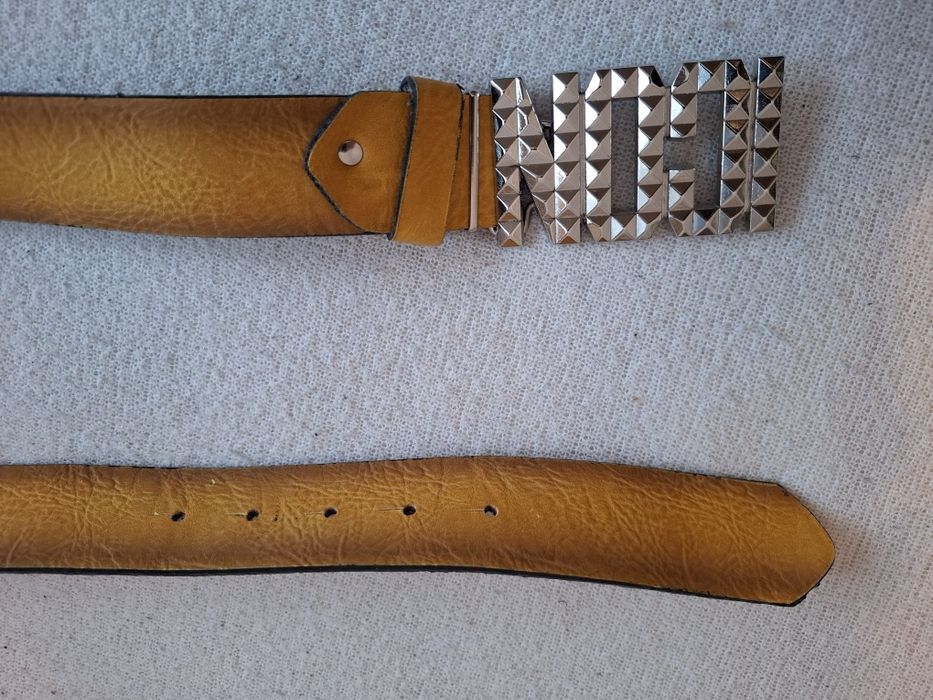 Pasek Skórzany Do Spodni 4 cm Brązowy Klamra Damski.