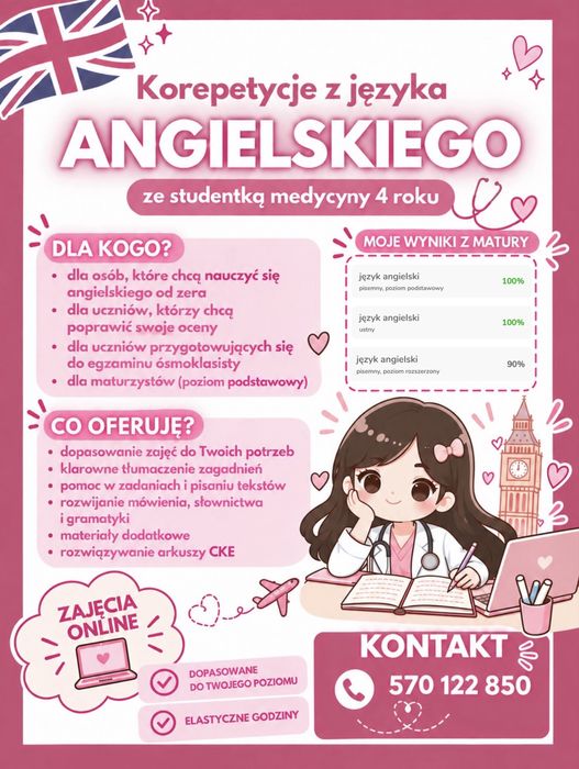 korepetycje angielski ze studentką medycyny