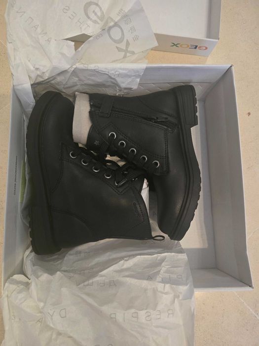 Botins Geox Eclair Menina Preto - novo em caixa