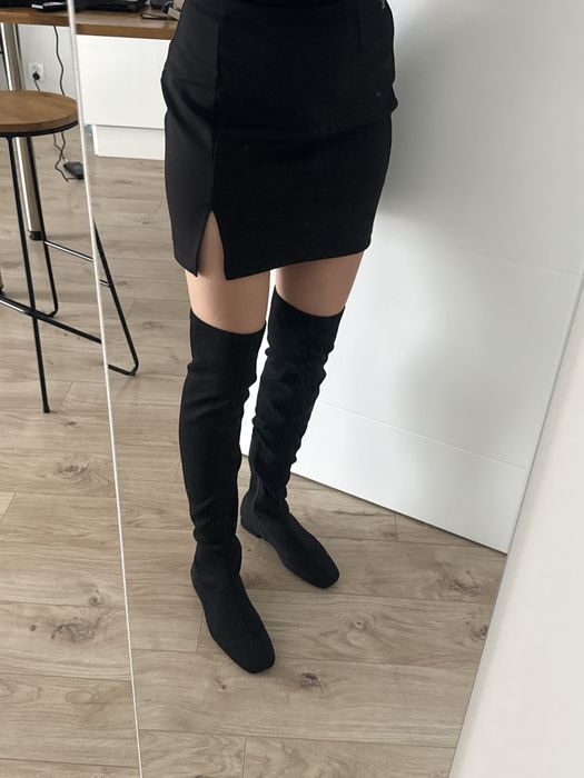 Next kozaki za kolano stretch czarne r. 40
