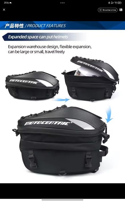NOVO Conjunto malas para mota MOTOCENTRIC para banco pendura/mochila