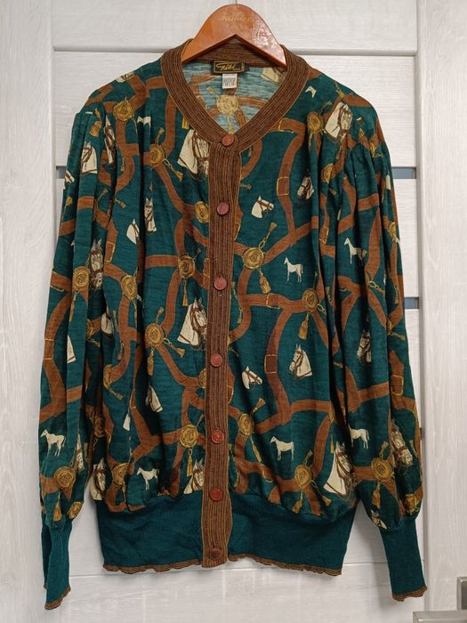 Светр вінтажний кардіган коні