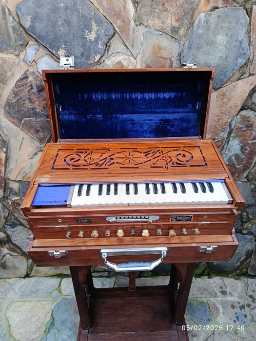 Harmônio Bájá Índia Anos 60 Funciona na Perfeição Som Incrível