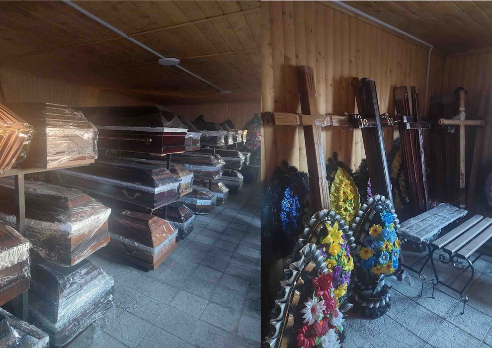 Ритуальний салон, обрамівки, надгробки, домовини, огорожі, пам'ятники.