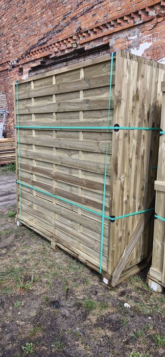 Płot lamelowy panele przęsła 1800x1800 mm 180x180 cm