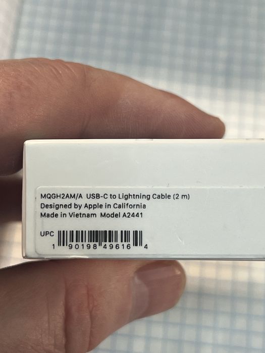 Оригінальний кабель A2441 USB-C to Lightning Cable 2m