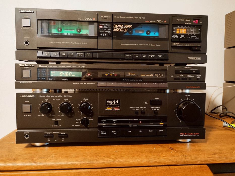 WYPRZEDAŻ! Zestaw Technics, wzmacniacz su v65a, tuner st g45, deck rs T22