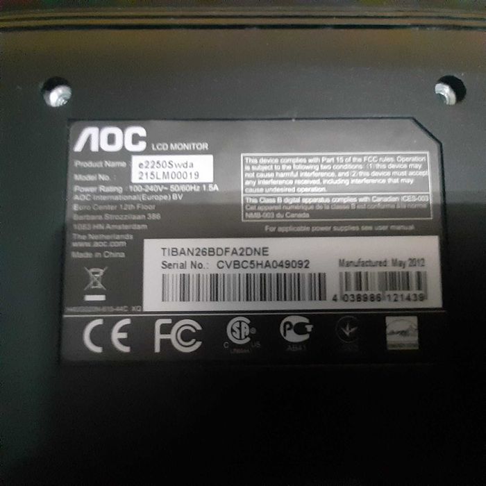 AOC 215LM00019 Monitor