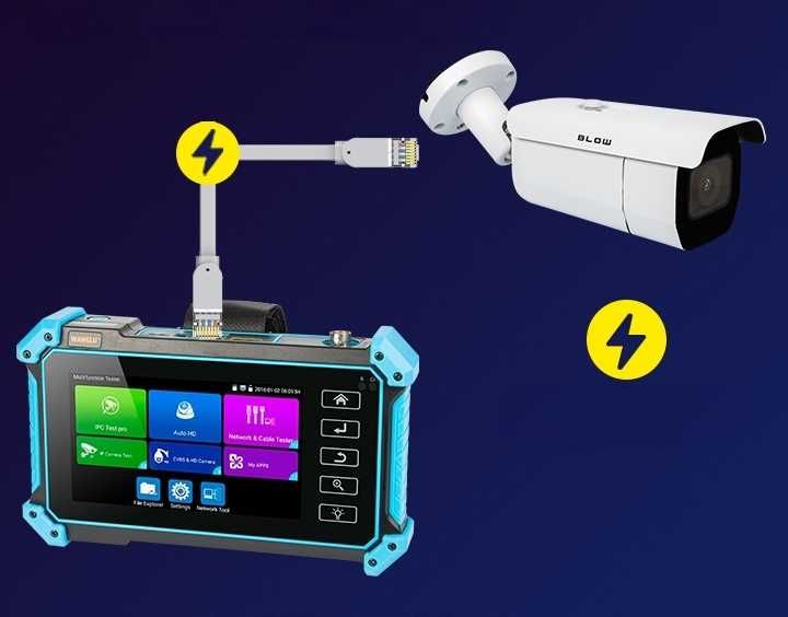 Wielofunkcyjny Tester CCTV  Dodytkowy AHD TVI CVI CVBS IP POE ONVIF