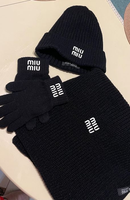 Набір шапка шарф і рукавиці Miy Miu