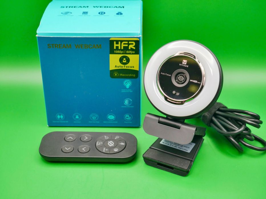 Stream kamera 1080p/60fps, mikrofon, ring-light, zoom, pilot, okazja