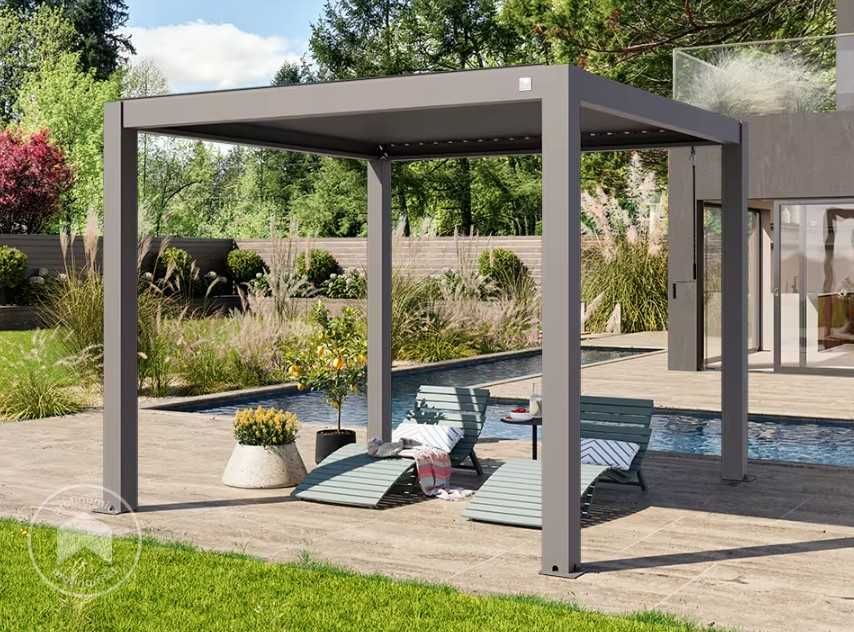 Profinamiot, 3x3m Pergola Deluxe, lamelowa, szaroperłowy