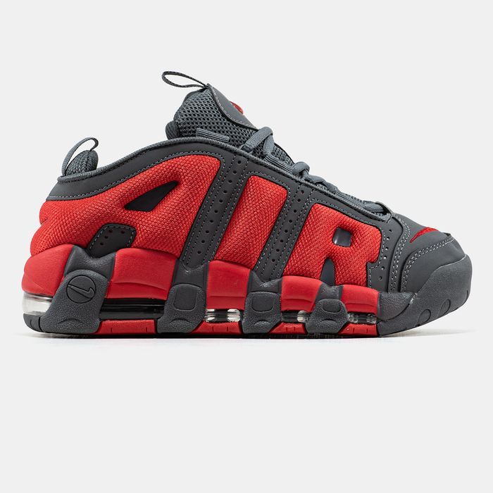 Кросівки Кроссовки Nike Air More Uptempo Low Grey Red Кросовки повсякденні