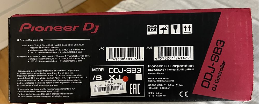 Pioneer Dj DDJ-SB3 como novo + bolsa