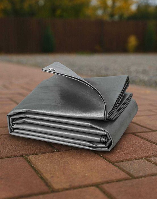 Plandeka bardzo gruba 6x8m • Płachta na taras • Wodoodporna 200g m2