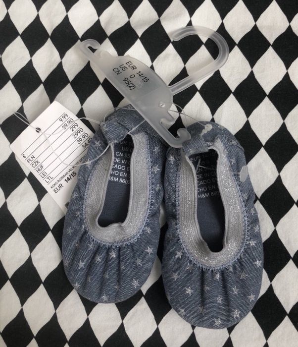 Buciki baleriny balerinki H&M HM nowe słodkie rozmiar 14/15 -75%ceny